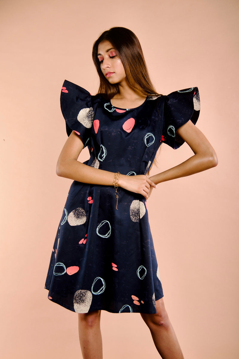 Coraline Navy Blue Dress