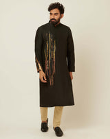 Patina Tint Black Kurta