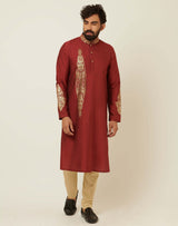 Rex Maroon Kurta