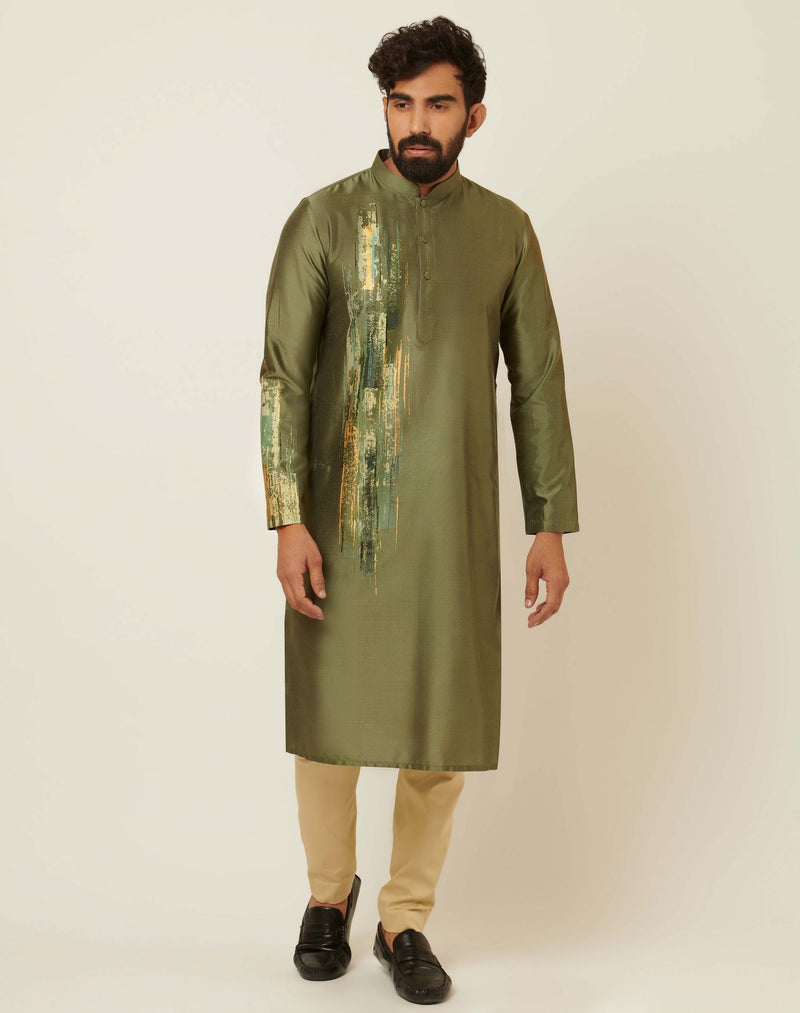 Keev Olive Green Kurta