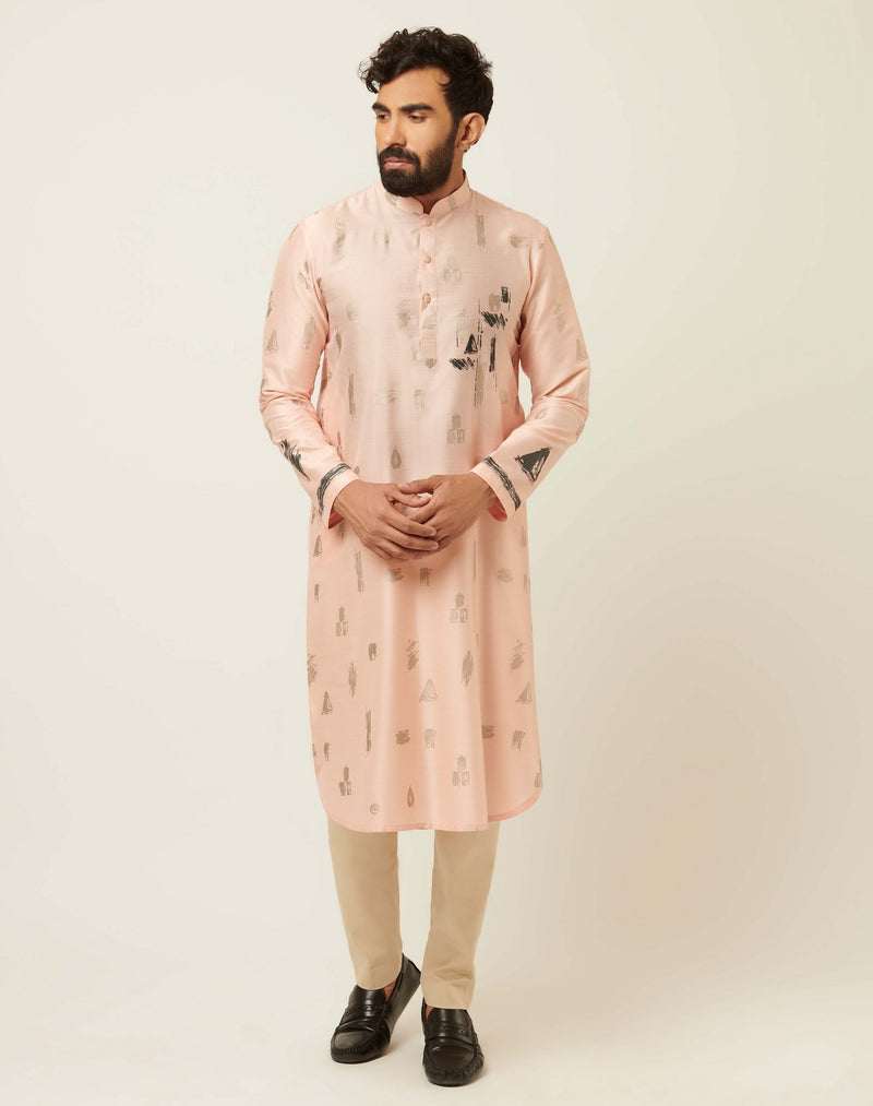 Cluster Antique Peach Kurta