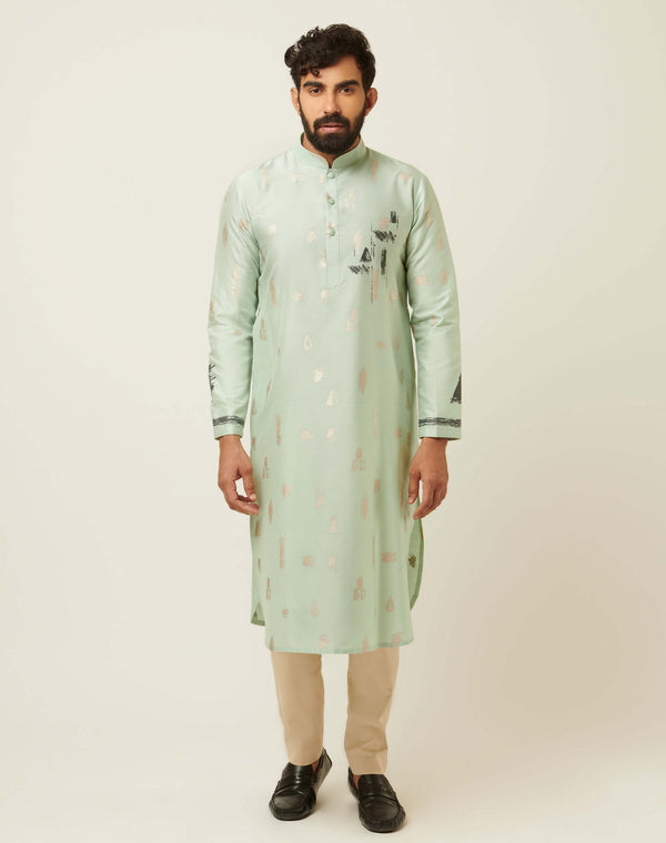 Cluster Mint Green Kurta