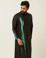 Ski Black Kurta