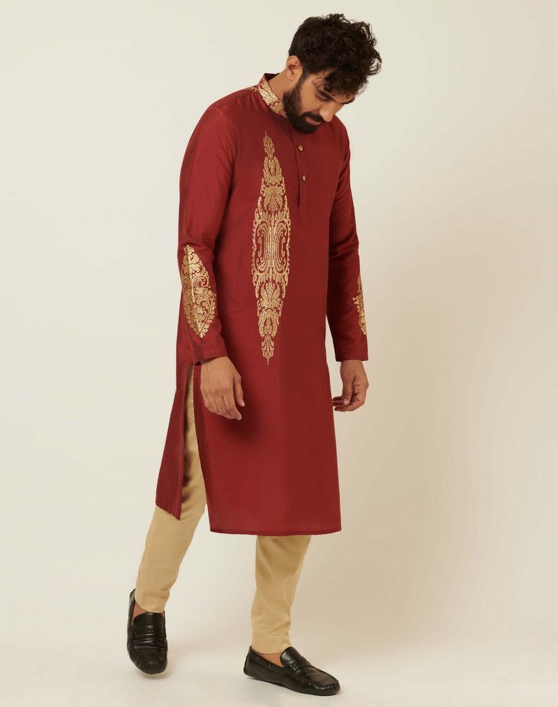 Rex Maroon Kurta