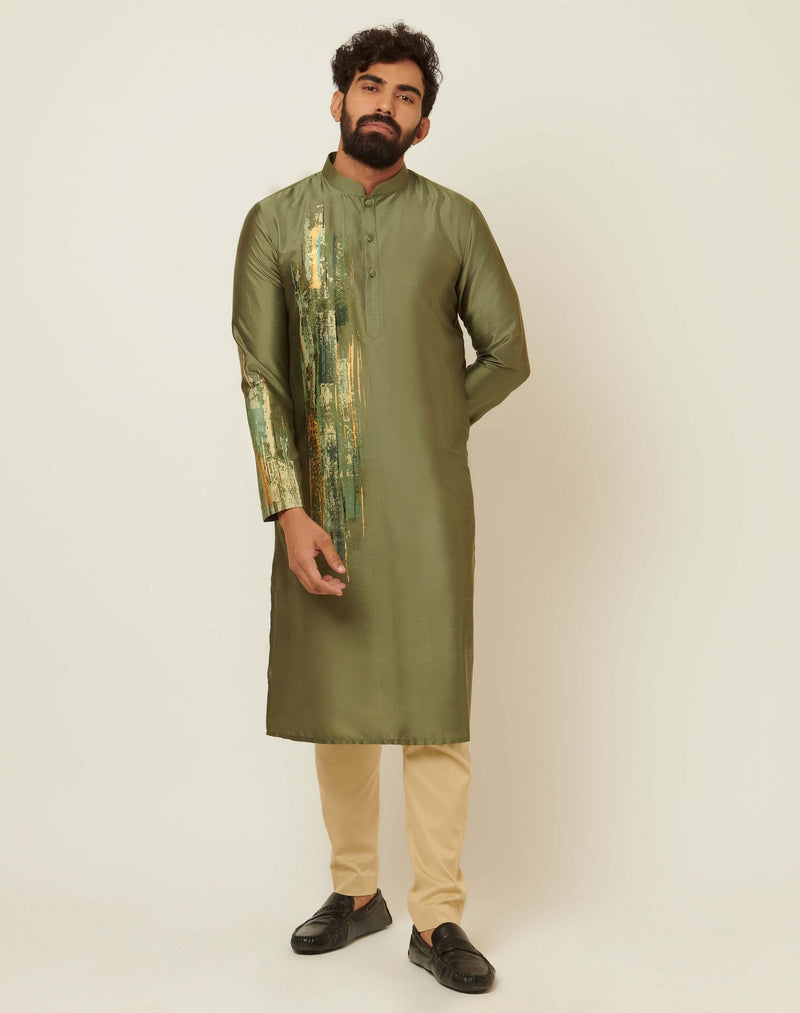 Keev Olive Green Kurta