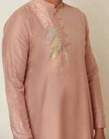 Diagonal Domino Dust Pink Kurta