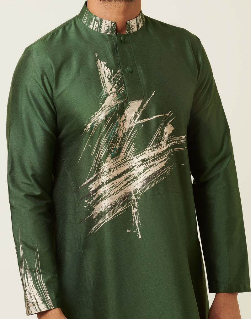 Sketch Forest Green Kurta