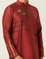 Edge Maroon Kurta