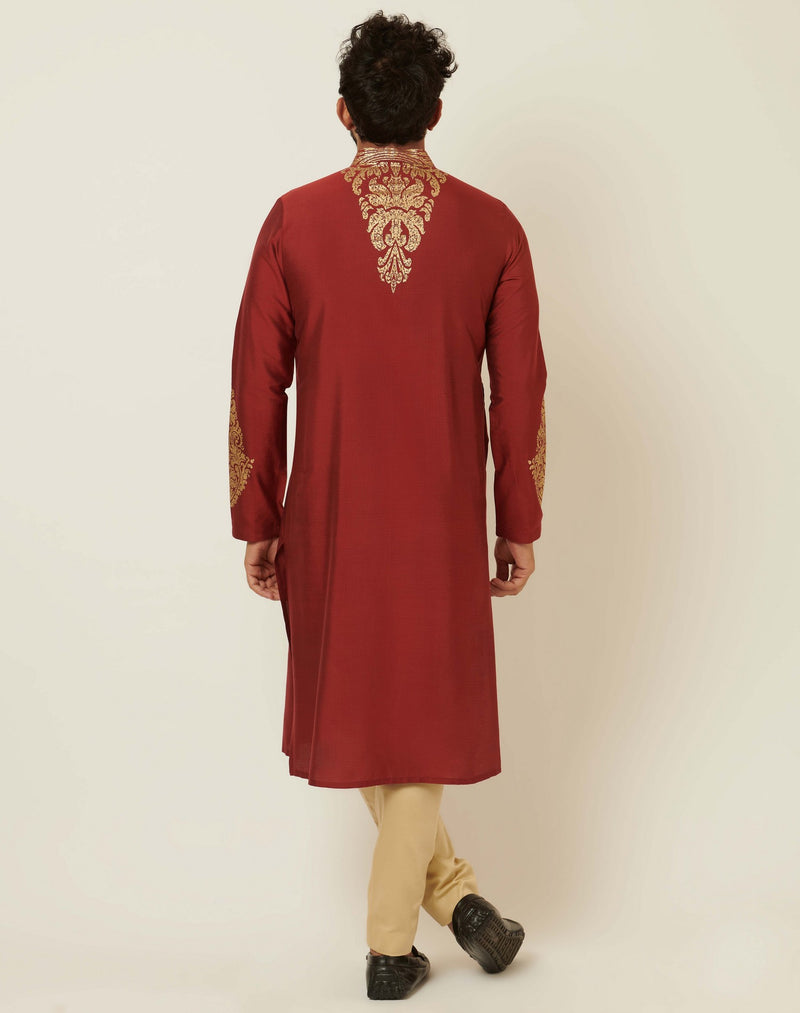 Rex Maroon Kurta