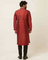 Edge Maroon Kurta