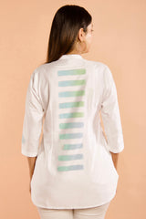 Stripe White Blue Top