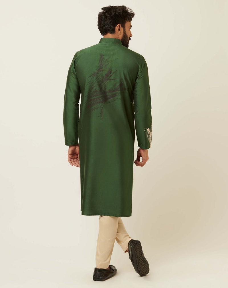 Sketch Forest Green Kurta