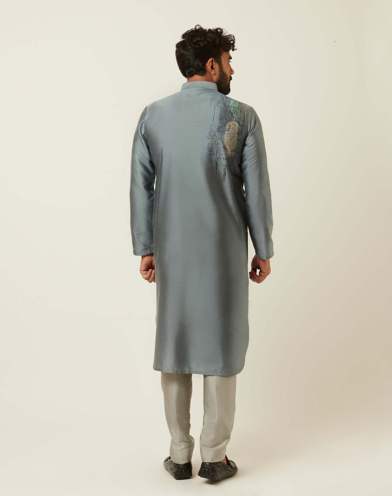 Paisley Ash Blue Kurta