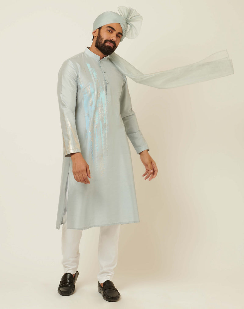 Patina Tint Misty Blue Kurta